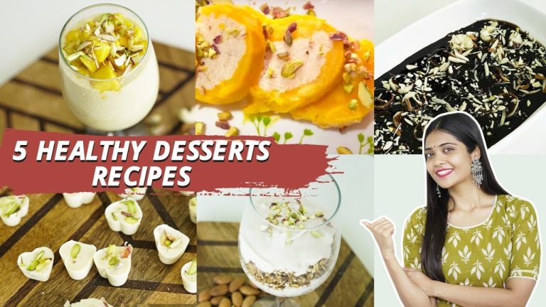 5 Healthy Desserts Recipes | No Sugar Sweet Recipes | Indian Dessert Recipes | The Glow Girl Tales