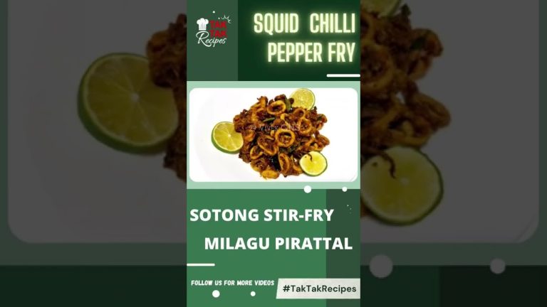 Squid Chilli Pepper Fry | Kanavaai Milagu Pirattal| Indian Seafood Recipe | #Shorts
