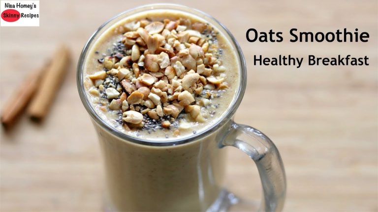 Oats Breakfast Smoothie Recipe – Oats Recipes For Weight Loss – Vegan (No Milk) | Skinny Recipes