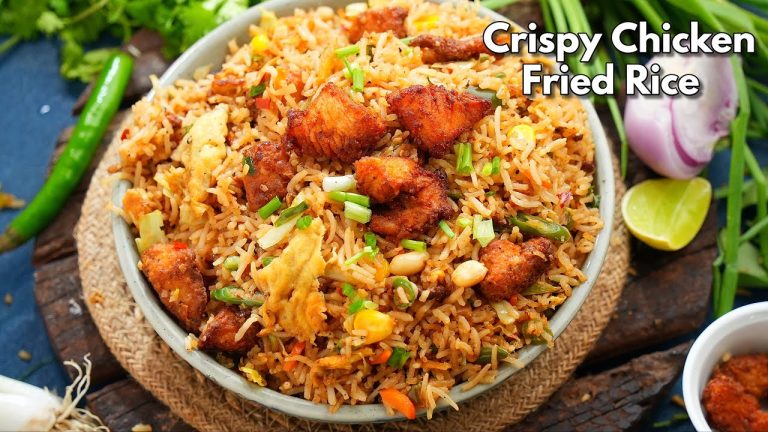 బిర్యానీ తిన్నంత తృప్తినిచ్చే చికెన్ ఫ్రైడ్ రైస్ | Desi Crispy Chicken Egg Fried Rice @Vismai Food