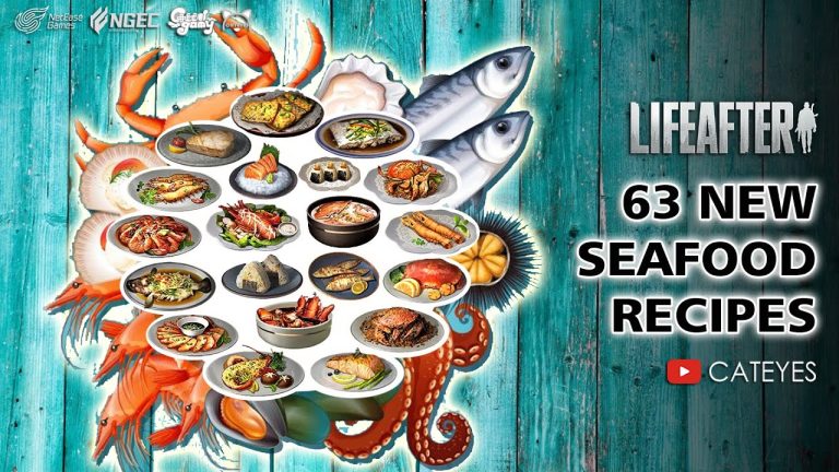LifeAfter – 🍳How to cook 63 NEW Seafood Recipes + Fishing new fish on Major Update Ocean Version 🐟