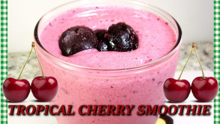 How To Make TROPICAL CHERRY SMOOTHIE | Fruit Smoothie Recipe