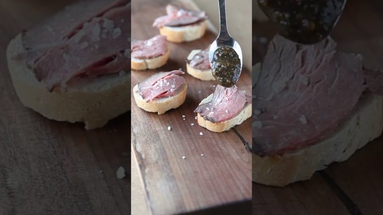 Beef Tenderloin Party Appetizers #shorts