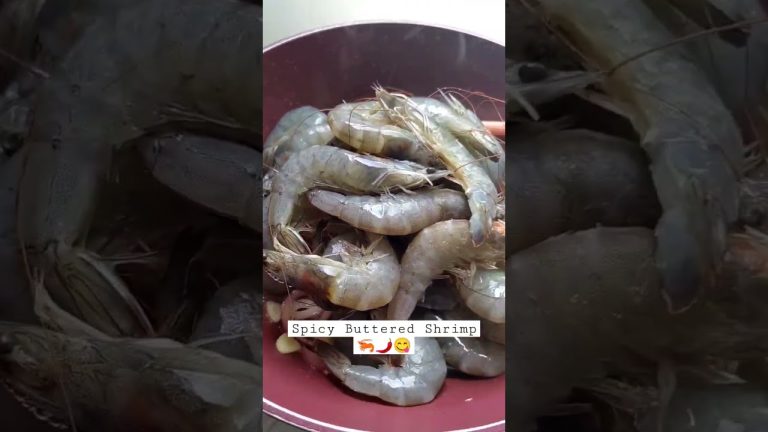 Spicy Buttered Shrimp Recipe 🦐🌶️😍😋 #shorts #subscribe #shrimprecipe