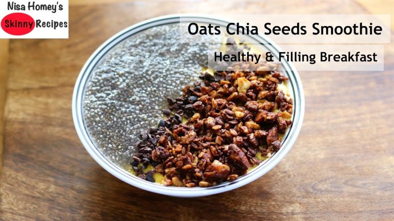 Oats Chia Seeds Breakfast Smoothie Recipe – Vegan (No Milk) Oats Recipes For Weight Loss