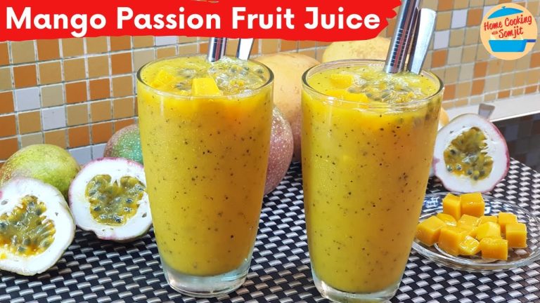 Sweet Sour Mango Passion Fruit Smoothie Recipe