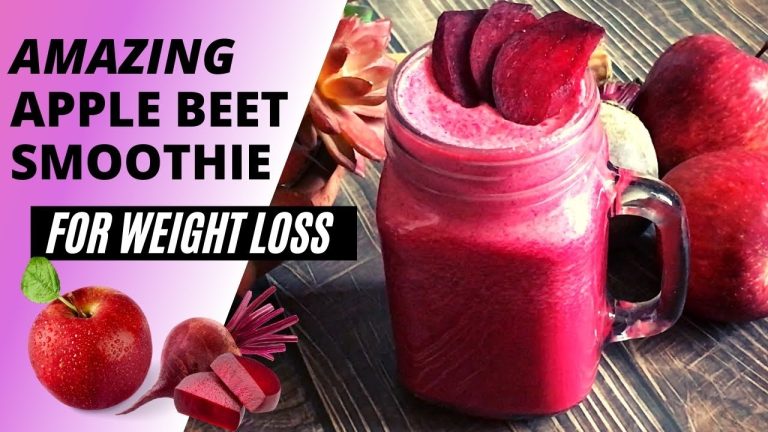 Apple Beetroot Smoothie Recipe | How to make High Fibre Detox Smoothie for Breakfast for Weight Loss