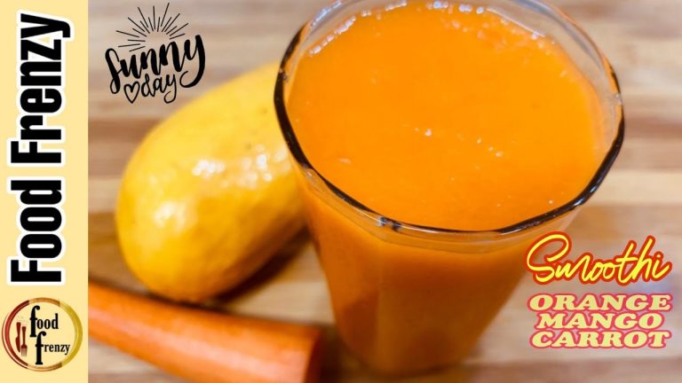 Orange Mango Carrot Smoothie Recipe – Smoothies for Quick Snacks – Healthy