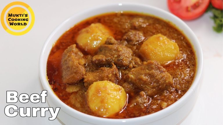 সহজ এবং মজাদার আলু দিয়ে গরুর মাংসের ঝোল ॥ Bangladeshi Potato With Beef Curry Recipe ॥ Beef Curry