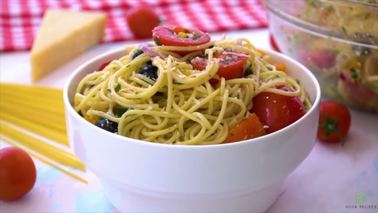 How To Make Italian spaghetti salad Recipe | Pasta Salad Pasta Recipes | Rosa Recipes