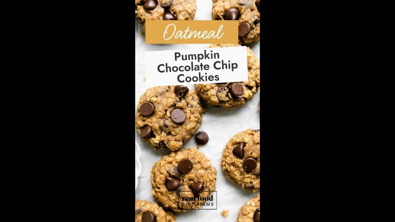 Oatmeal Pumpkin Chocolate Chip Cookies | #shorts #baking #dessert #recipes
