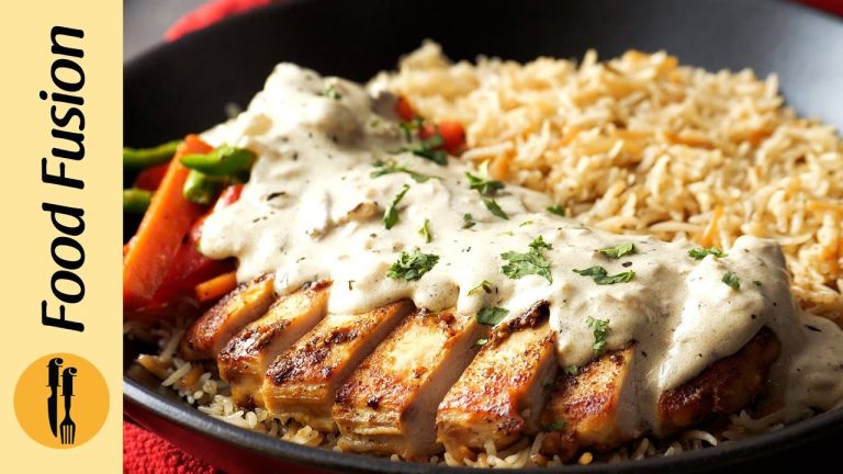Tarragon Chicken with Rice Bowl Recipe By Food Fusion