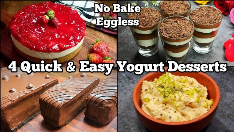 4 Best No Bake Easy Dessert Recipes | Super Delicious Eggless Dessert Idea