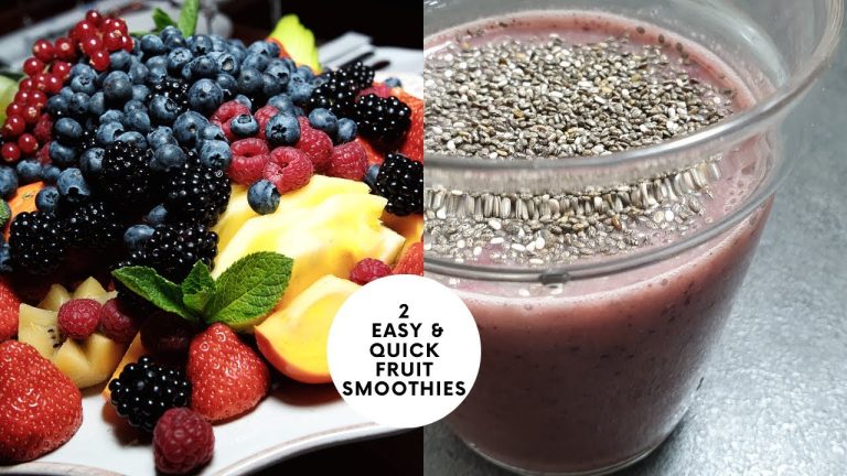 Quick Smoothie Recipe for kids| Two ultimate low fat smoothie recipes