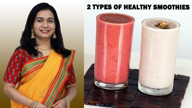 उपवासासाठी दूध न वापरता प्रकारचे फ्रुट शेक | Vegan Healthy Smoothies | Fruit Shake | MadhurasRecipe