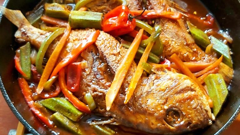How to make Brown stew fish Jamaican style#seafood recipes@Trina'sNyammings