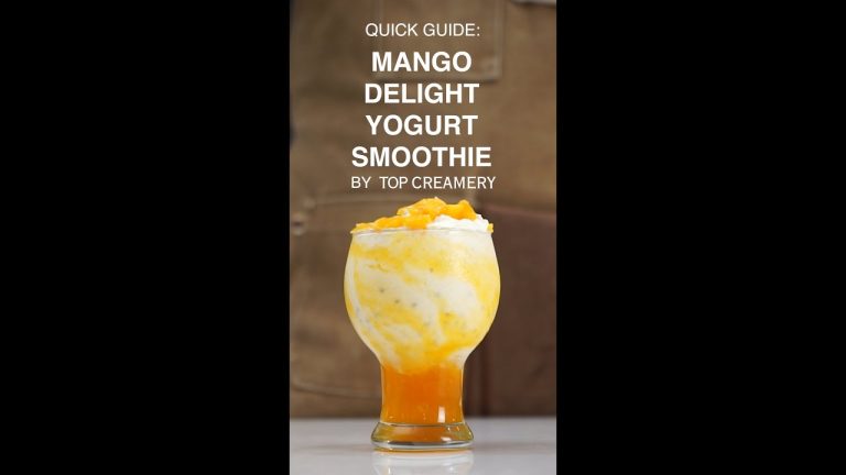 Excellent 1 Minute How To Make Mango Delight Yogurt Smoothie Recipe Guide by TOP Creamery #shorts