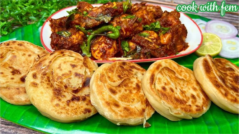 DUBAI-KERALA Special Crispy BUN PAROTA With CHICKEN SUKKA (Chukka) Best Party COMBO To Try Out