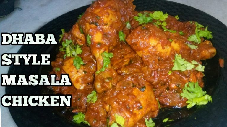 Masala Chicken Recipe-Dry Chicken Masala-Desi Chicken Curry-Traditional Spicy Punjabi Chicken-Hindi