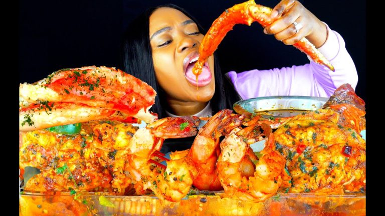 (ASMR MUKBANG) KING CRAB SEAFOOD BOIL MUKBANG | LOBSTER | SEAFOOD MUKBANG | ASMR EATING | ASMR FOOD