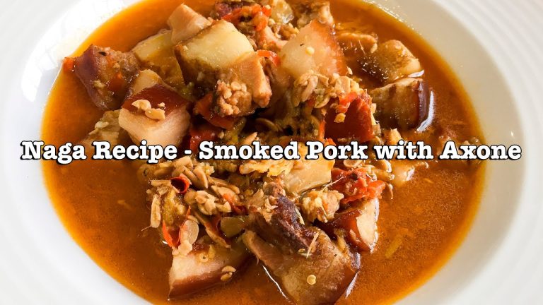 Naga Style Smoked Pork with Axone (Fermented Soybeans) | Naga Pork Recipes