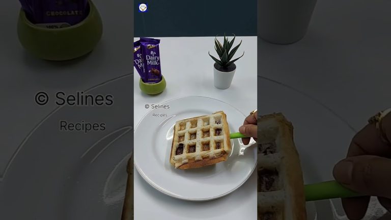 Dairy Milk Bread Waffle | Day 2 of Waffle Series | #shorts #selinesrecipes