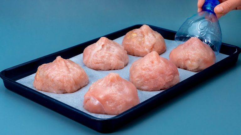 Cut the plastic bottle! The recipe for the tastiest filled chicken breast, in the oven