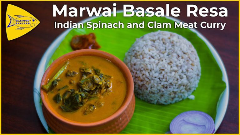 Marwai Basale Resa | Indian Spinach and Clam Meat Curry  @Seafood Recipes By Bayman