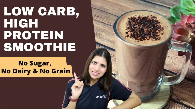 Low Carb High Protein Smoothie Recipe | No Sugar No Grain No Dairy | Healthy Vegan Breakfast Drink