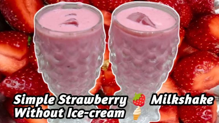 Simple Strawberry Milkshake Recipe | Smoothie Recipe