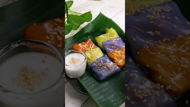 Sweet Vietnamese Steamed Rice Rolls 🥰 #helenrecipes #vietnamesefood #shorts #sweet #dessert #rolls