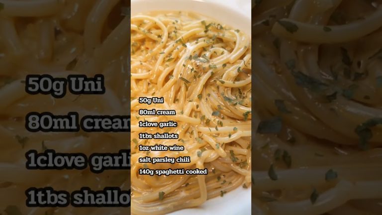 Creamy Sea Urchin (Uni) spaghetti #shorts  #pasta #seafood #seaurchin