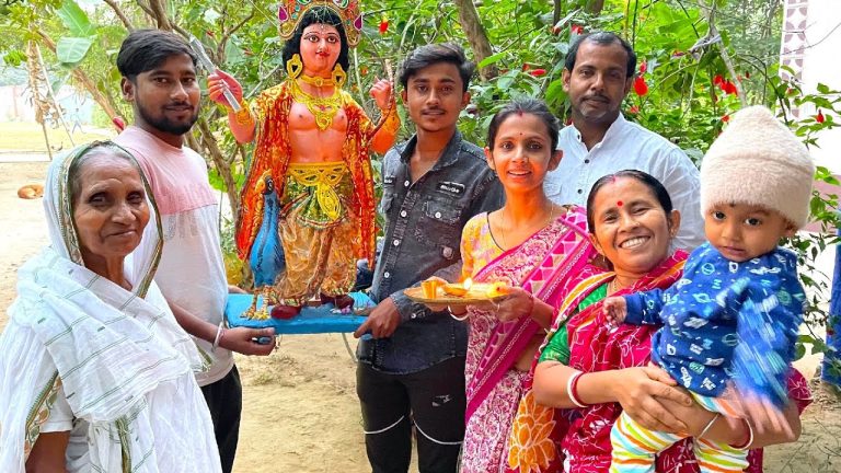 কার্তিক পুজোর সারাদিন সাথে খাওয়াদাওয়া আনন্দ | villfood Kartik Puja full day cooking recipes & enjoy