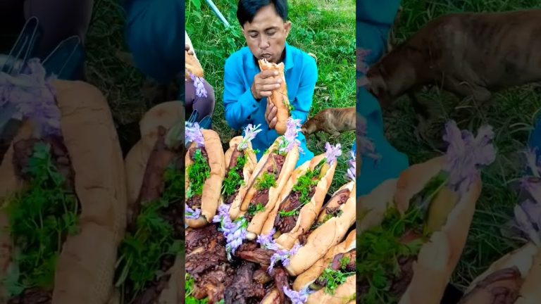 Eating Bread Pork Belly Recipe #shorts