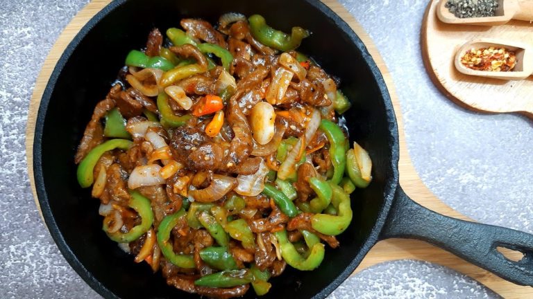 Pepper Steak Fry || Steak Stir Fry || Chili Meat Recipe || New Meat Recipe || Beef Sizzling Recipe