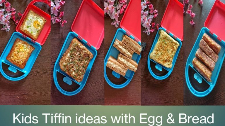 kid's tiffin ideas using egg and bread | 5 types of kid's tiffin recipes | tiffin recipes for kids