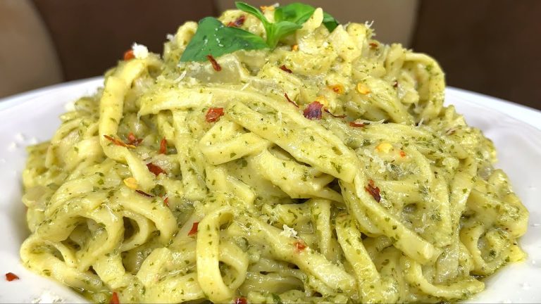 CREAMY PESTO PASTA RECIPE!