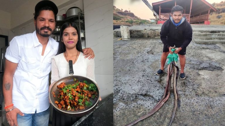 Snake Fish Recipe | किळशी खिमा रेसिपी | Monster Eel Fish Cooking | Indian Seafood | आगरी जेवण