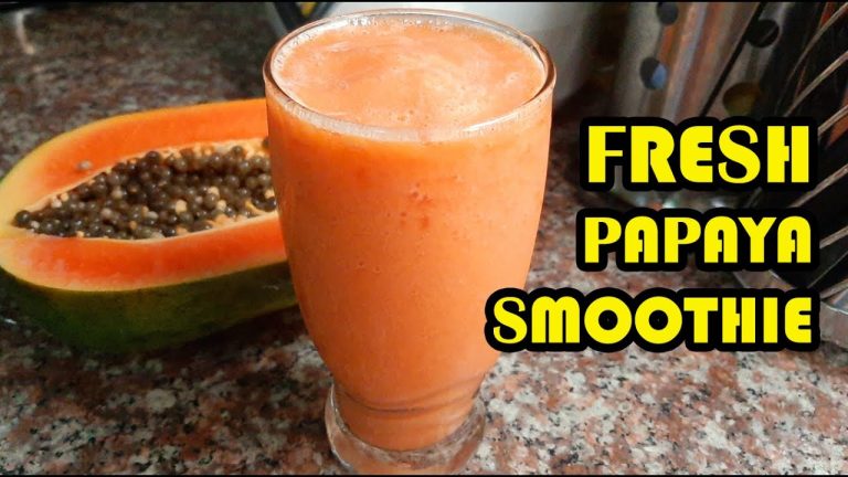 FRESH PAPAYA SMOOTHIE RECIPE | HOW TO MAKE PAPAYA SMOOTHIE | HEALTHY PAPAYA SMOOTHIE