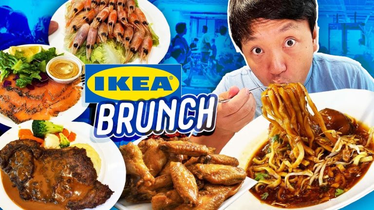 $1 MEALS! Trying IKEA’s SEAFOOD & NOODLES Brunch in Singapore