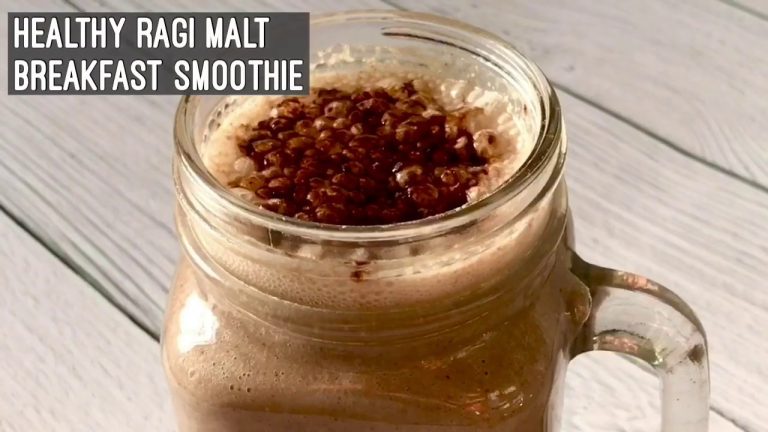 Ragi Malt Banana Smoothie Recipe for Weight Loss | Quick Easy Breakfast Idea |  Finger Millet Drink