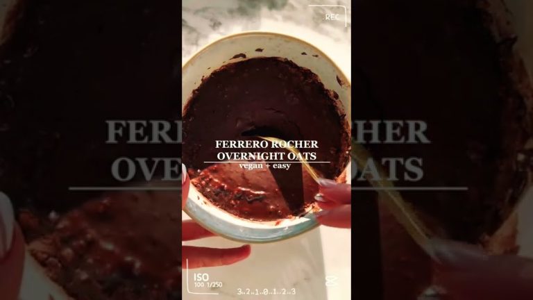 Ferrero Rocher Overnight Oats – Easy Dessert Recipes #shorts #desserts