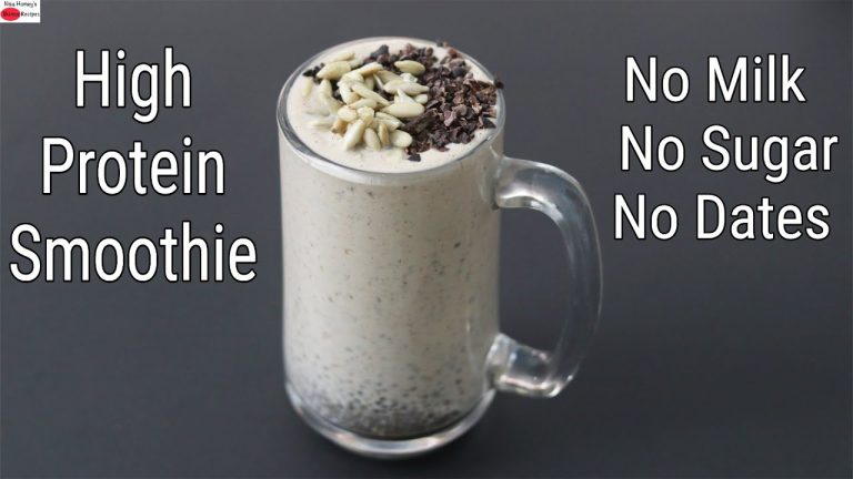 High Protein Breakfast Smoothie For Weight Loss – No Sugar – No Milk – Chia Seeds For Weight Loss