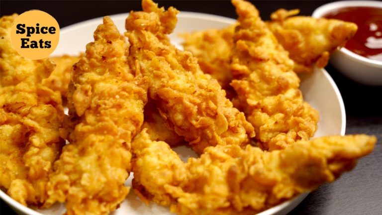 CHICKEN TENDERS RECIPE | KFC STYLE CHICKEN TENDERS | SPICY JUICY CHICKEN TENDERS