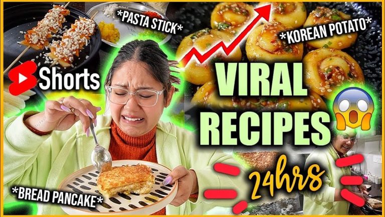 I Cooked VIRAL Shorts Recipes For 24 HOURS👩‍🍳Korean Potato, Cheesy Pasta Stick 🥵 ThatQuirkyMiss