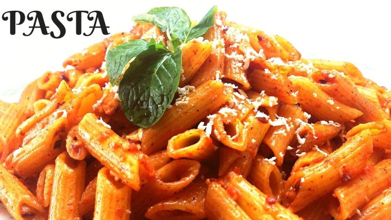PASTA IN RED SAUCE-EASY TO MAKE ITALIAN STYLE PASTA WITH INDIAN TOUCH-PASTA RECIPE
