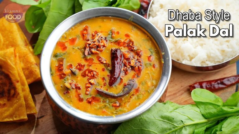 తిరుగులేని నిజమైన పాలకూర పప్పు రెసిపీ | The Best Dhaba Style Palak Dal recipe in Telugu @VismaiFood