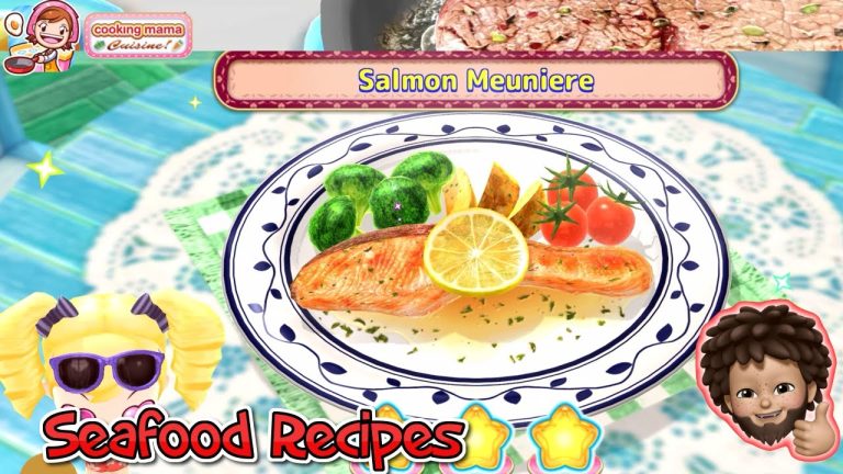 Cooking Mama: Cuisine! – Seafood Recipes | Salmon Meuniere