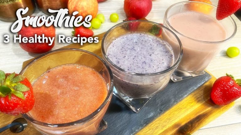 Tasty Smoothie Recipes For Kids | 3 Healthy Quick and Easy Fruit Smoothies | Hindi, English, Telugu