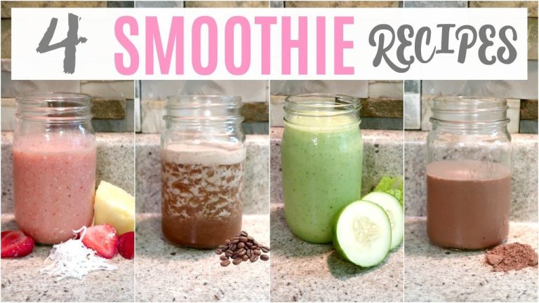 4 Easy Healthy SMOOTHIE Recipes! | $120 OMORC GIVEAWAY!!